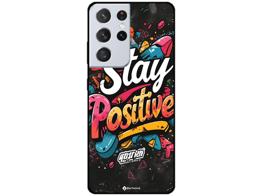 Skin Stay Positive, compatibil cu Samsung Galaxy S21 Ultra 5G, M0194
