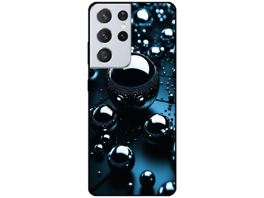 Skin Black Drops, compatibil cu Samsung Galaxy S21 Ultra 5G, M0203