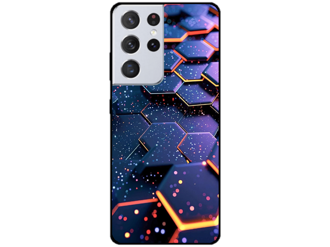 Skin Hexagons 1, compatibil cu Samsung Galaxy S21 Ultra 5G, M0209