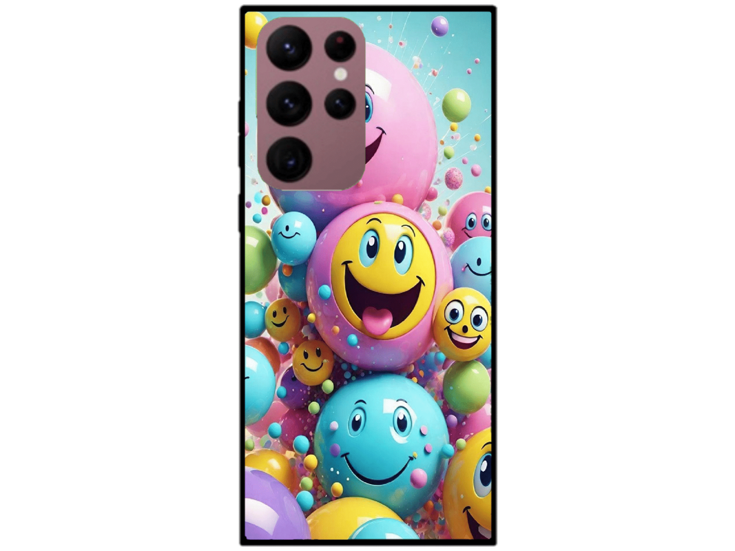Skin Smiley Ball, compatibil cu Samsung Galaxy S22 Ultra 5G, M0007