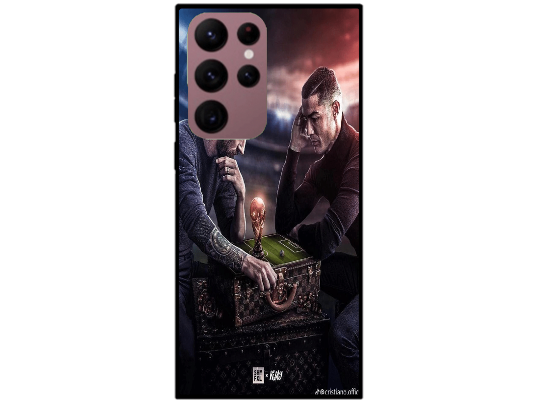 Skin Messi si Ronaldo 1, compatibil cu Samsung Galaxy S22 Ultra 5G, M0064
