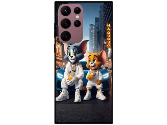 Skin Tom si Jerry 3, compatibil cu Samsung Galaxy S22 Ultra 5G, M0144