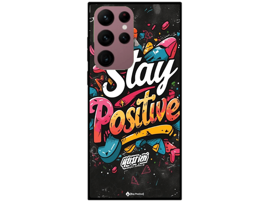 Skin Stay Positive, compatibil cu Samsung Galaxy S22 Ultra 5G, M0194