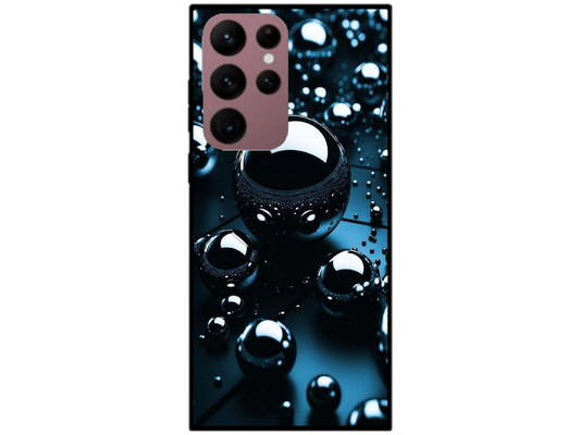 Skin Black Drops, compatibil cu Samsung Galaxy S22 Ultra 5G, M0203