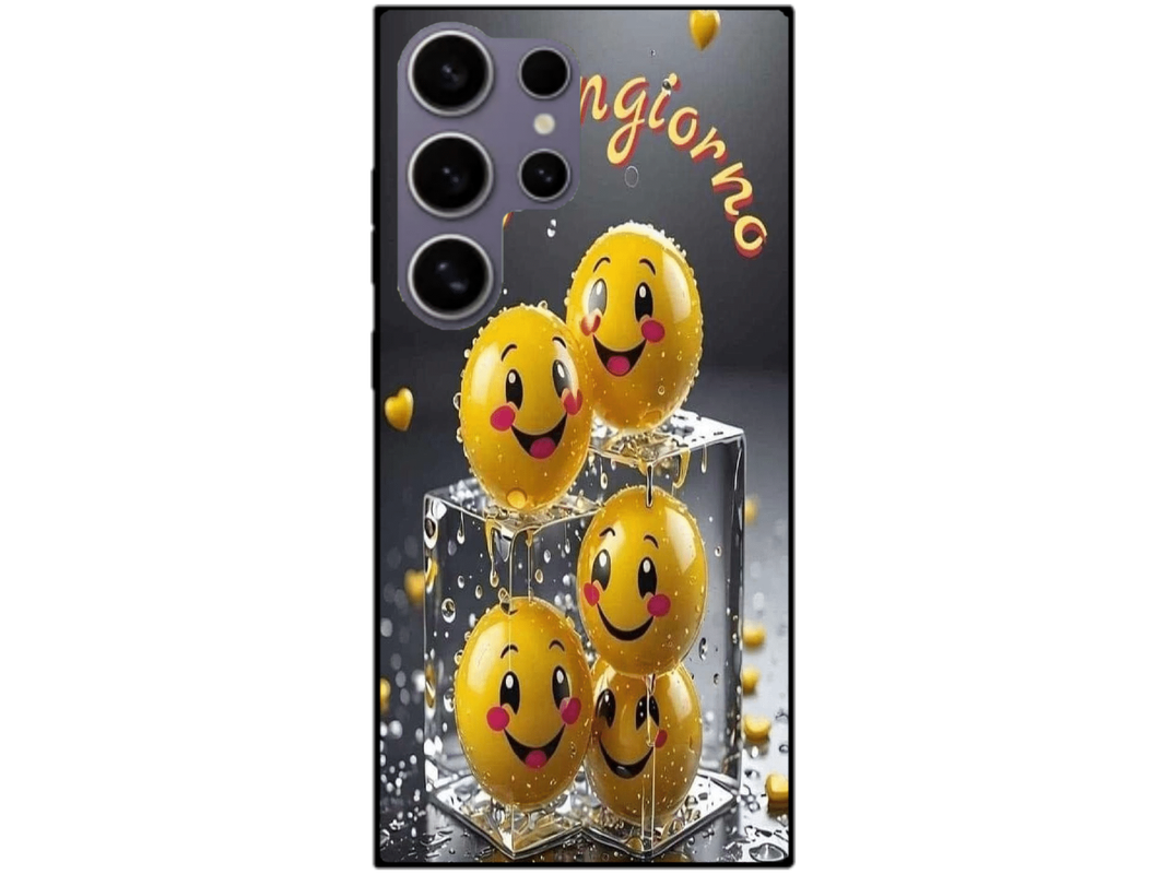 Skin Smiley Ice, compatibil cu Samsung Galaxy S24 Ultra, M0001