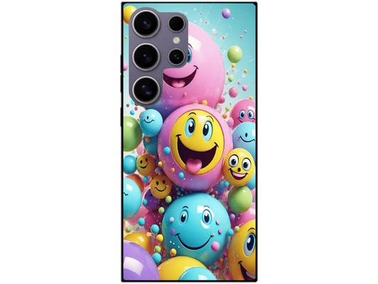 Skin Smiley Ball, compatibil cu Samsung Galaxy S24 Ultra, M0007
