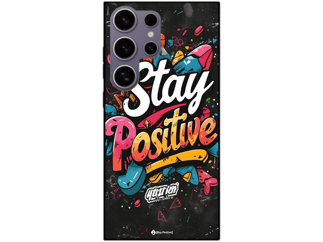 Skin Stay Positive, compatibil cu Samsung Galaxy S23 Ultra, M0194