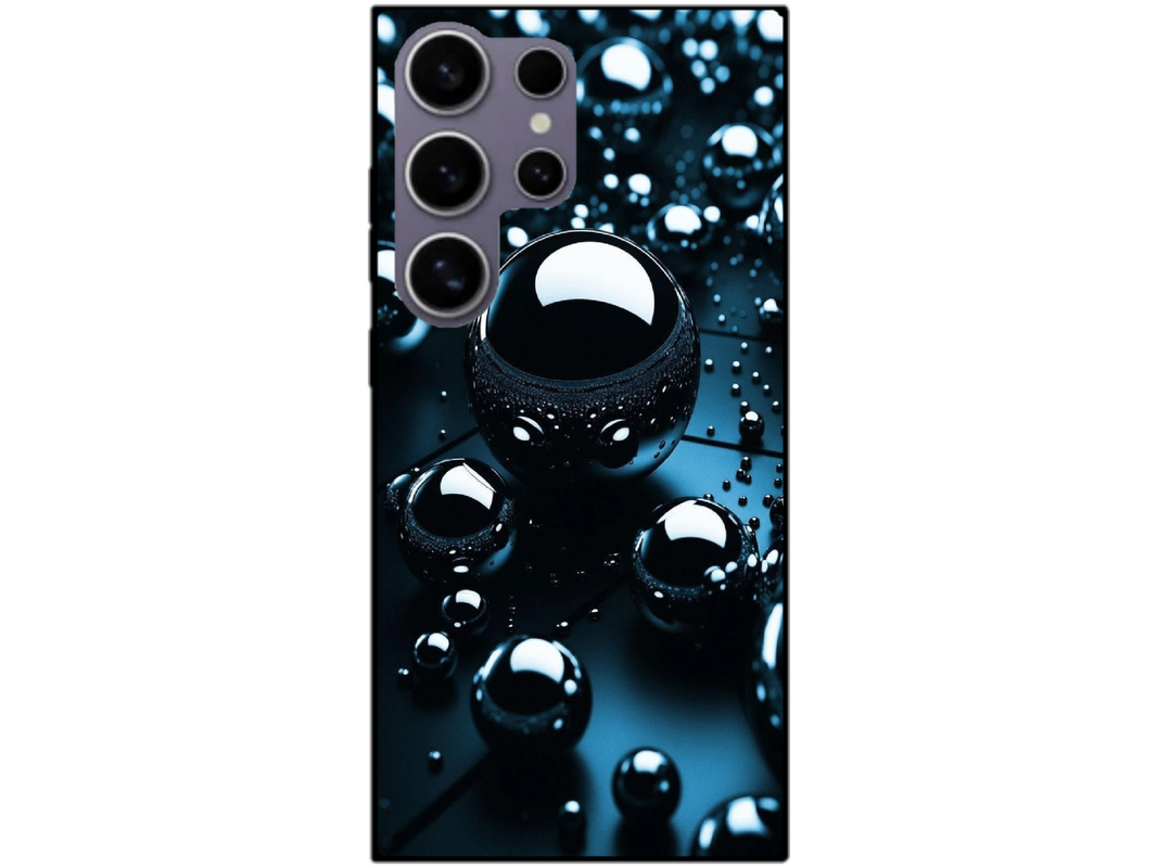 Skin Black Drops, compatibil cu Samsung Galaxy S23 Ultra, M0203
