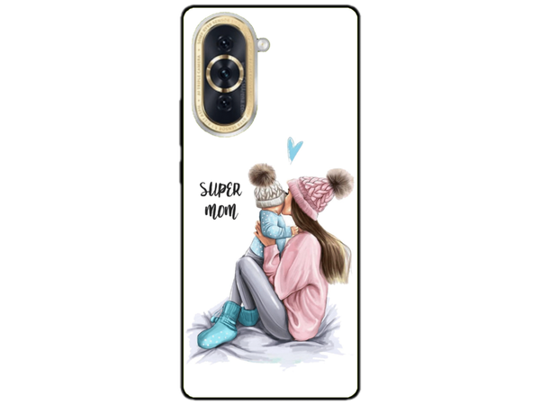 Husa Silicon HQCover compatibila cu Huawei Nova 10, model Super Mom, rezistenta la socuri si zgarieturi, SP1M00030