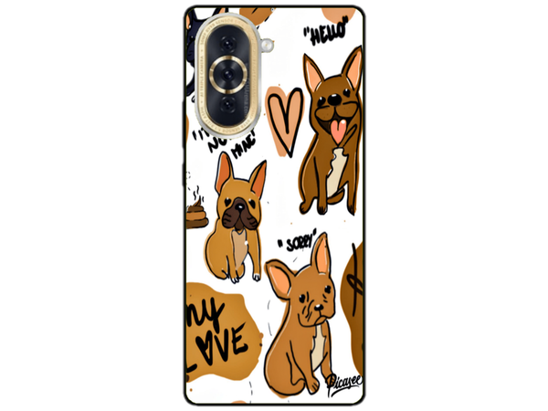 Husa Silicon HQCover compatibila cu Huawei Nova 10, model Dogs, rezistenta la socuri si zgarieturi, SP1M00042