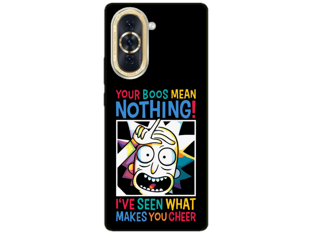 Husa Silicon HQCover compatibila cu Huawei Nova 10, model Rick and Morty, rezistenta la socuri si zgarieturi, SP1M00048