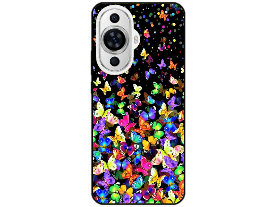 Husa Silicon HQCover compatibila cu Huawei Nova 11, model Fluturi, rezistenta la socuri si zgarieturi, SP1M00023