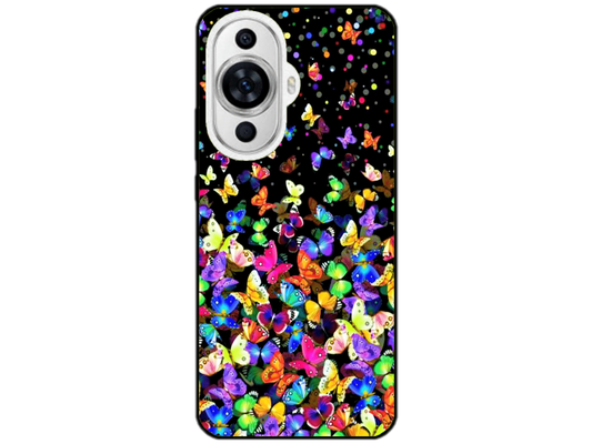 Husa Silicon HQCover compatibila cu Huawei Nova 11, model Fluturi, rezistenta la socuri si zgarieturi, SP1M00023