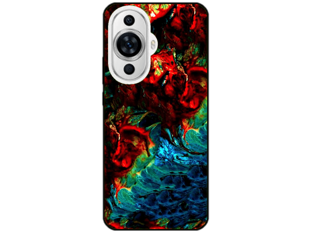 Husa Silicon HQCover compatibila cu Huawei Nova 11, model Explozie de culori v2, rezistenta la socuri si zgarieturi, SP1M00043