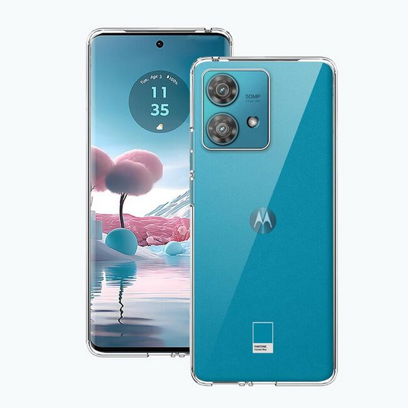 Husa de protectie Transparenta compatibila cu Motorola Moto Edge 40 Neo, rezistenta la socuri, silicon, tip carcasa