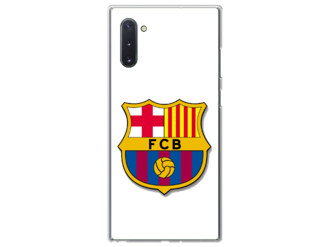 Husa Silicon HQCover compatibila cu Samsung Galaxy Note 10, model Fotbal FCB, rezistenta la socuri si zgarieturi, SP1M00001