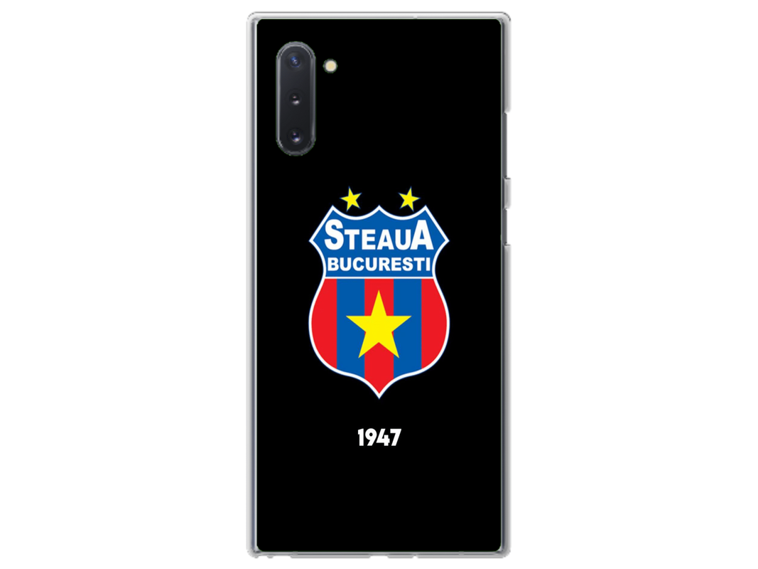 Husa Silicon HQCover compatibila cu Samsung Galaxy Note 10, model Steaua Bucuresti, rezistenta la socuri si zgarieturi, SP1M00004