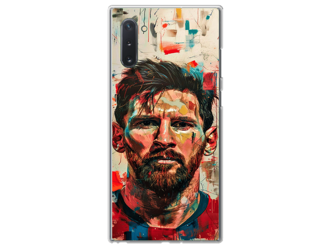 Husa Silicon HQCover compatibila cu Samsung Galaxy Note 10, model Messi v2, rezistenta la socuri si zgarieturi, SP1M00007