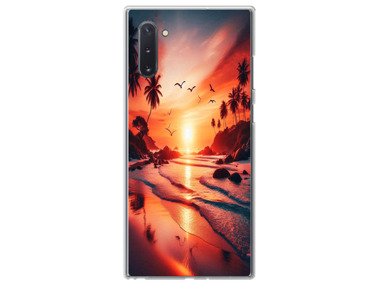 Husa Silicon HQCover compatibila cu Samsung Galaxy Note 10, model Apus, rezistenta la socuri si zgarieturi, SP1M00008