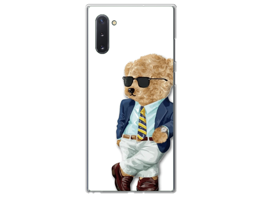 Husa Silicon HQCover compatibila cu Samsung Galaxy Note 10, model Urs Cool, rezistenta la socuri si zgarieturi, SP1M00012