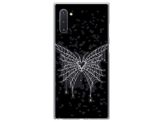 Husa Silicon HQCover compatibila cu Samsung Galaxy Note 10, model Butterfly, rezistenta la socuri si zgarieturi, SP1M00038