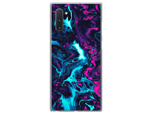Husa Silicon HQCover compatibila cu Samsung Galaxy Note 10, model Explozie de culori v3, rezistenta la socuri si zgarieturi, SP1M00044