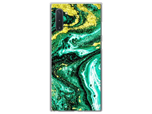 Husa Silicon HQCover compatibila cu Samsung Galaxy Note 10, model Explozie de culori v4, rezistenta la socuri si zgarieturi, SP1M00045