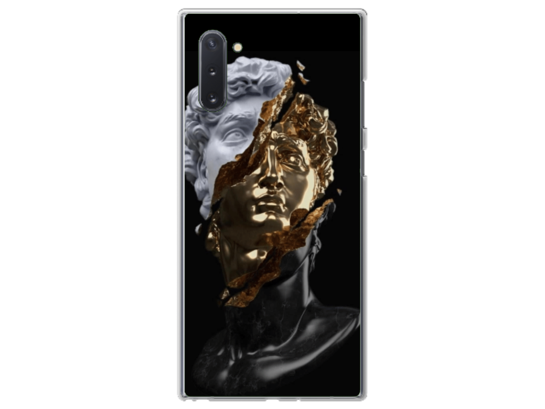 Husa Silicon HQCover compatibila cu Samsung Galaxy Note 10, model Statuie, rezistenta la socuri si zgarieturi, SP1M00046