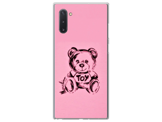 Husa Silicon HQCover compatibila cu Samsung Galaxy Note 10, model Urs Roz, rezistenta la socuri si zgarieturi, SP1M00049
