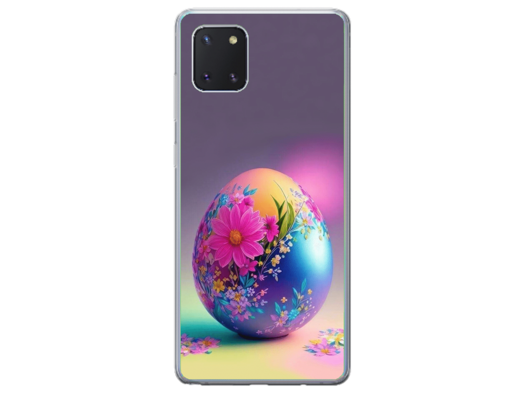 Husa Silicon HQCover compatibila cu Samsung Galaxy Note 10 Lite, model Easter Egg, rezistenta la socuri si zgarieturi, SP1M00002