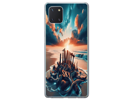 Husa Silicon HQCover compatibila cu Samsung Galaxy Note 10 Lite, model Plaja, rezistenta la socuri si zgarieturi, SP1M00009
