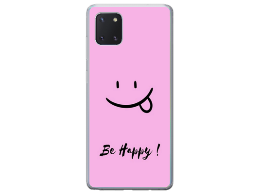 Husa Silicon HQCover compatibila cu Samsung Galaxy Note 10 Lite, model Be Happy, rezistenta la socuri si zgarieturi, SP1M00033