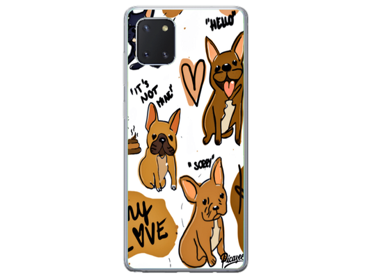 Husa Silicon HQCover compatibila cu Samsung Galaxy Note 10 Lite, model Dogs, rezistenta la socuri si zgarieturi, SP1M00042