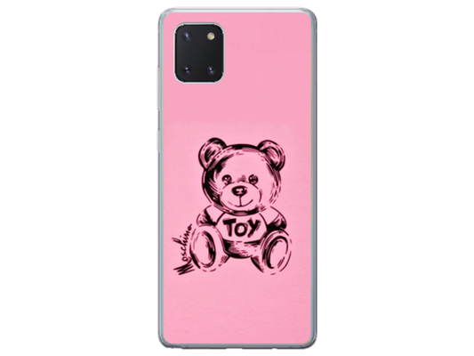 Husa Silicon HQCover compatibila cu Samsung Galaxy Note 10 Lite, model Urs Roz, rezistenta la socuri si zgarieturi, SP1M00049