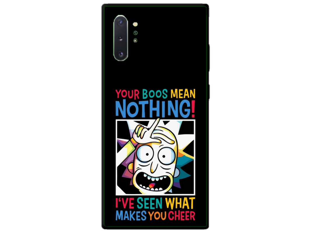 Husa Silicon HQCover compatibila cu Samsung Galaxy Note 10 Plus 4G, model Rick and Morty, rezistenta la socuri si zgarieturi, SP1M00048