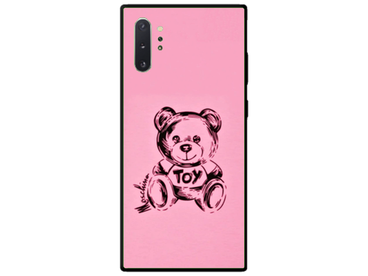 Husa Silicon HQCover compatibila cu Samsung Galaxy Note 10 Plus 5G, model Urs Roz, rezistenta la socuri si zgarieturi, SP1M00049