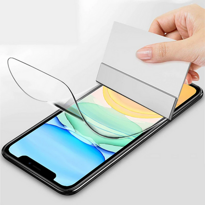 Folie de silicon regenerabila transparenta compatibila cu Apple iPhone 8, Fata+Spate, HQShield, Hydrogel, Flexibila, Full Glue