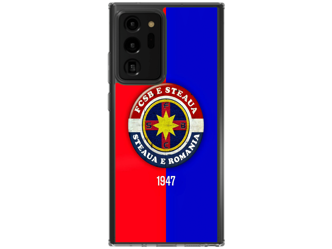 Husa Silicon HQCover compatibila cu Samsung Galaxy Note 20 Ultra 5G, model FCSB Steaua, rezistenta la socuri si zgarieturi, SP1M00003
