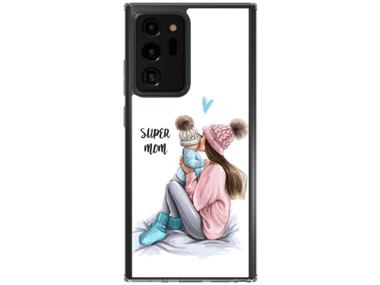 Husa Silicon HQCover compatibila cu Samsung Galaxy Note 20 Ultra 5G, model Super Mom, rezistenta la socuri si zgarieturi, SP1M00030