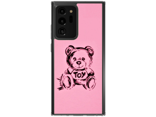 Husa Silicon HQCover compatibila cu Samsung Galaxy Note 20 Ultra 5G, model Urs Roz, rezistenta la socuri si zgarieturi, SP1M00049