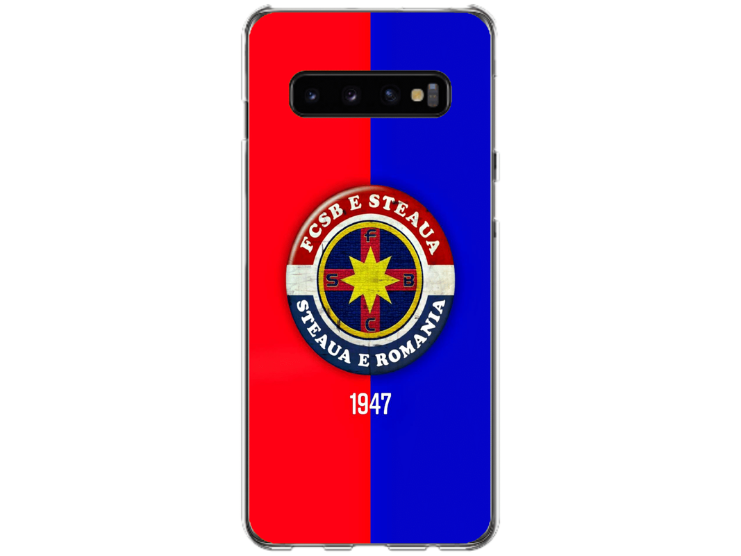 Husa Silicon HQCover compatibila cu Samsung Galaxy S10, model FCSB Steaua, rezistenta la socuri si zgarieturi, SP1M00003