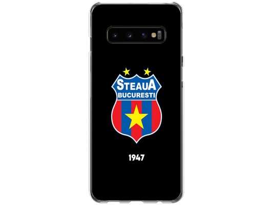 Husa Silicon HQCover compatibila cu Samsung Galaxy S10 Plus, model Steaua Bucuresti, rezistenta la socuri si zgarieturi, SP1M00004