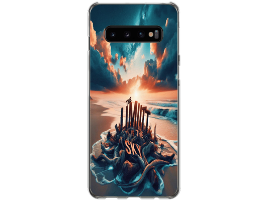 Husa Silicon HQCover compatibila cu Samsung Galaxy S10 Plus, model Plaja, rezistenta la socuri si zgarieturi, SP1M00009