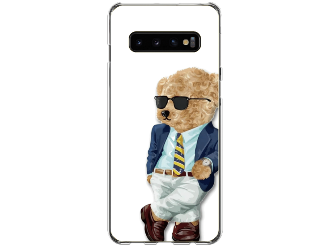 Husa Silicon HQCover compatibila cu Samsung Galaxy S10, model Urs Cool, rezistenta la socuri si zgarieturi, SP1M00012