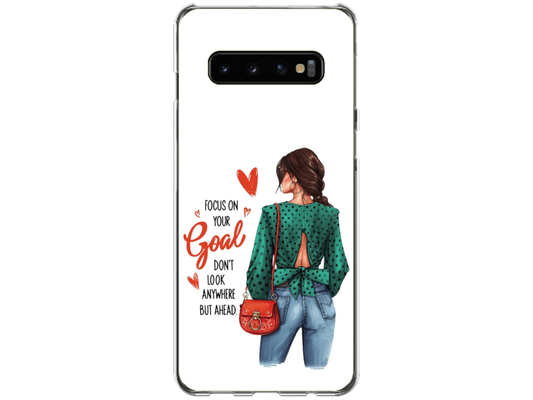 Husa Silicon HQCover compatibila cu Samsung Galaxy S10 Plus, model Look Ahead, rezistenta la socuri si zgarieturi, SP1M00032