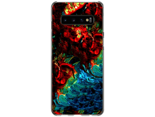 Husa Silicon HQCover compatibila cu Samsung Galaxy S10 Plus, model Explozie de culori v2, rezistenta la socuri si zgarieturi, SP1M00043