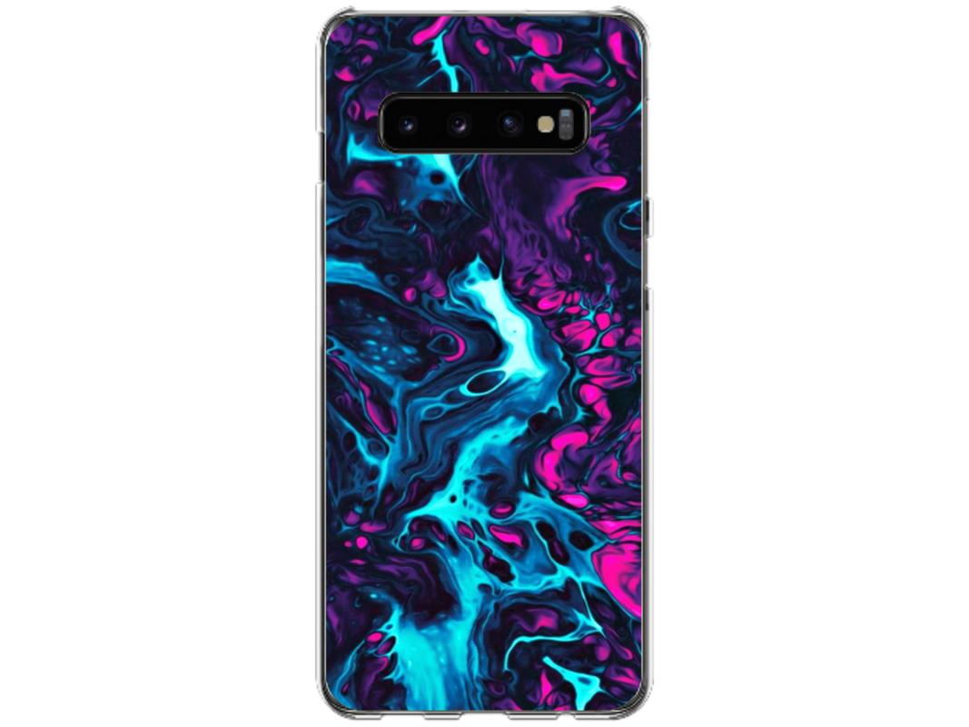 Husa Silicon HQCover compatibila cu Samsung Galaxy S10 Plus, model Explozie de culori v3, rezistenta la socuri si zgarieturi, SP1M00044