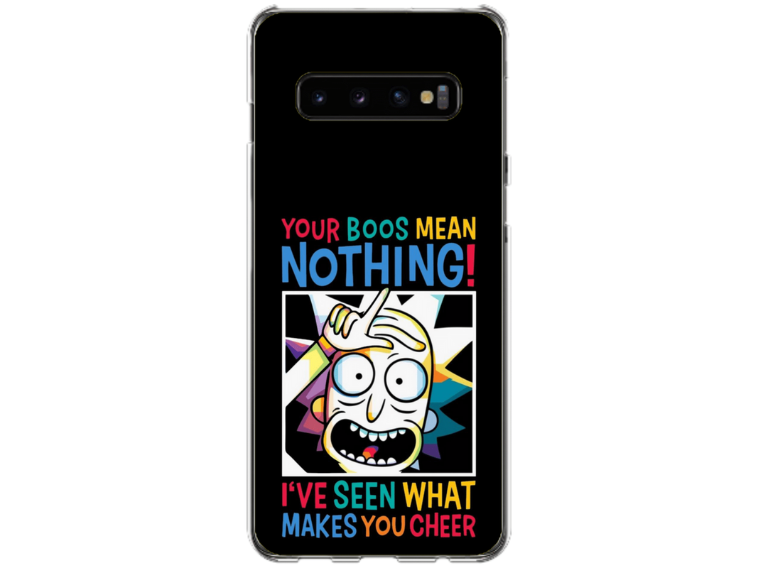 Husa Silicon HQCover compatibila cu Samsung Galaxy S10, model Rick and Morty, rezistenta la socuri si zgarieturi, SP1M00048