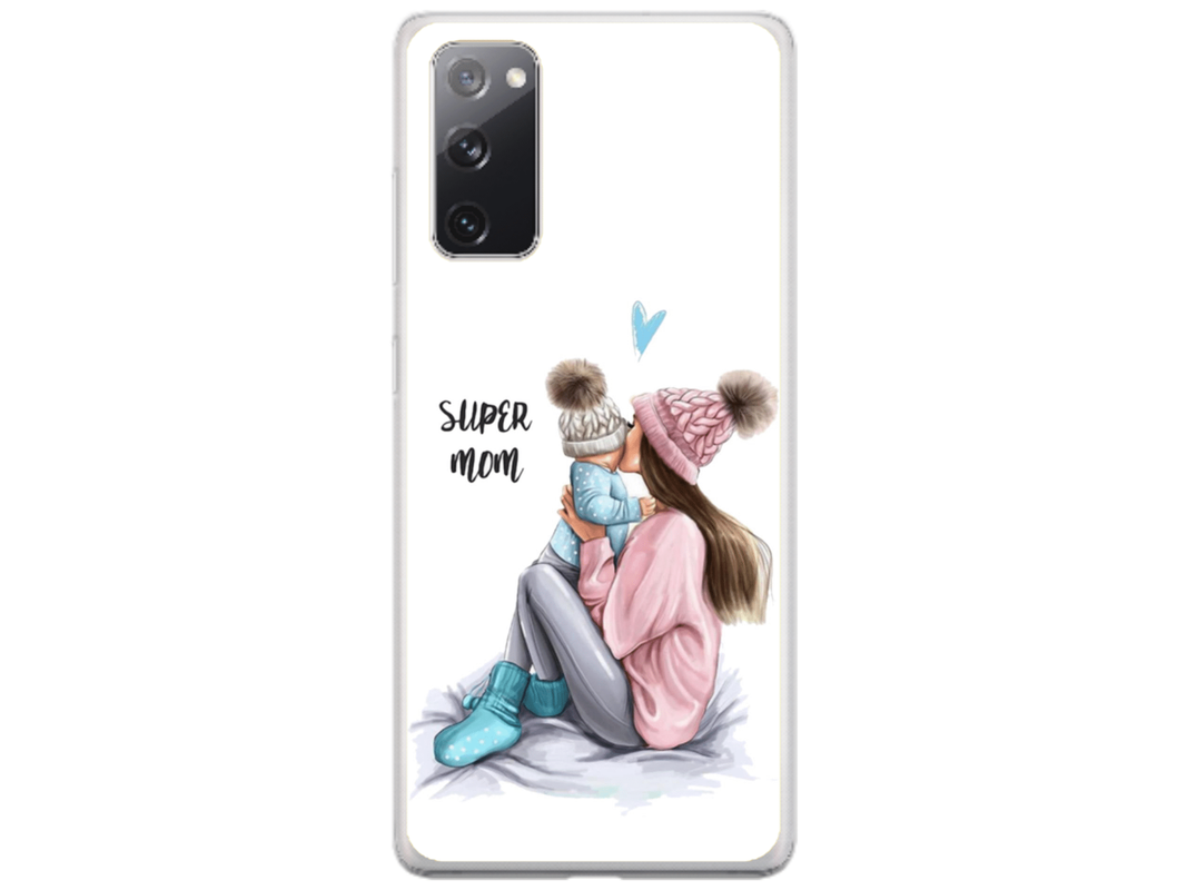 Husa Silicon HQCover compatibila cu Samsung Galaxy S20 5G, model Super Mom, rezistenta la socuri si zgarieturi, SP1M00030