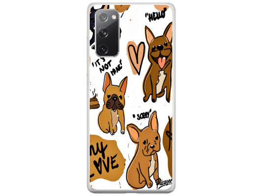Husa Silicon HQCover compatibila cu Samsung Galaxy S20, model Dogs, rezistenta la socuri si zgarieturi, SP1M00042